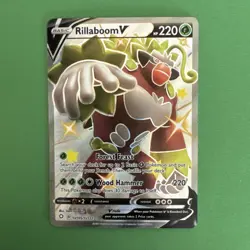 Pokemon Card - Rillaboom V SV105/SV122 Shining Fates: Shiny Vault Holo Near Mint - Image 3