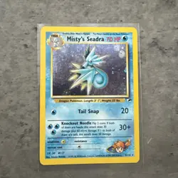 Pokemon TCG Gym Heroes Misty’s Seadra 9/132 Holo Rare Pokemon Card - Image 1