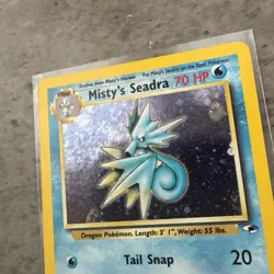 Pokemon TCG Gym Heroes Misty’s Seadra 9/132 Holo Rare Pokemon Card - Image 3