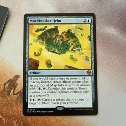 Magic: The Gathering - Worldwalker Helm - BIG Foil Promo Card 0007 stamped - Image 1