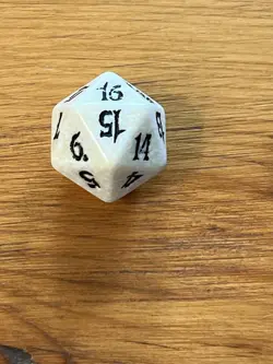 MTG - Magic the Gathering - 2001 Odyssey - Spindown D20 Dice Die - White - Image 5