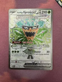 Teal Mask Ogerpon ex 190/167 Pokemon Twilight Masquerade Ultra Rare - Image 1