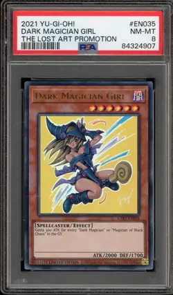 Yu-Gi-Oh! Dark Magician Girl The Lost Art Promotion LART-EN035 PSA 8 - Image 1