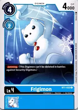 Frigimon BT1-032 Black Common Champion Digimon CCG Card - Image 1