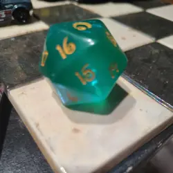 Oversized Lorwyn Eclipsed Magic the Gathering Spindown Lift Counter, D20, Dice - Image 1