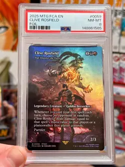 2025 MTG FINAL FANTASY THROUGH THE AGES FOIL #0059 CLIVE ROSFIELD PSA 8 - Image 1