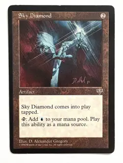 MISPRINT ALERT: Off-centered MTG Sky Diamond Mirage MP - Image 1