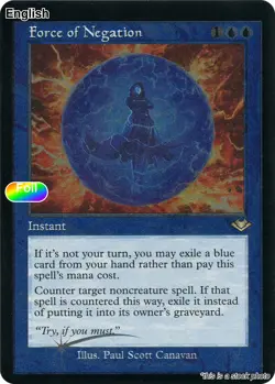 Force of Negation (Retro Frame) (Foil Etched) EN [MH1 - 9] - NM [Foil] TCG MTG - Image 1