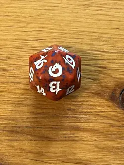 MTG - Magic the Gathering - 2002 Torment - Spindown D20 Dice Die - Red - Image 1