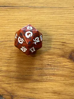 MTG - Magic the Gathering - 2002 Torment - Spindown D20 Dice Die - Red - Image 2