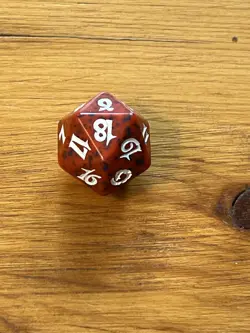 MTG - Magic the Gathering - 2002 Torment - Spindown D20 Dice Die - Red - Image 3