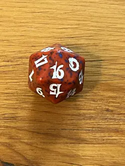 MTG - Magic the Gathering - 2002 Torment - Spindown D20 Dice Die - Red - Image 4