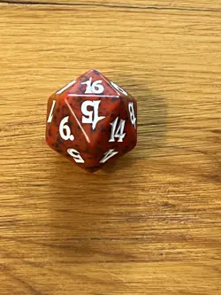 MTG - Magic the Gathering - 2002 Torment - Spindown D20 Dice Die - Red - Image 5