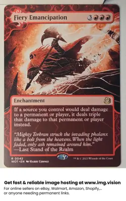 Fiery Emancipation - Wilds of Eldraine: Enchanting Tales - MTG - NM - Rare - Image 1