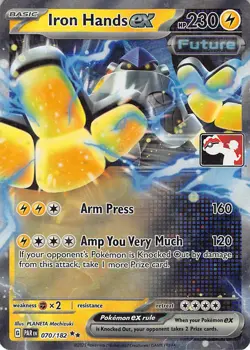 Iron Hands ex 070/182 Holo Double Rare Prize Pack Series Cards Pokemon LP - Image 1