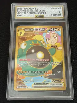 AGS 10 Gem Mint Iono's Bellibolt ex 188/159 Pokemon Journey Together Hyper Rare - Image 1