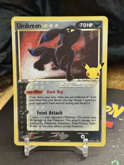 Umbreon Gold Star 17/17 Celebrations 25th Anniversary Holo - Pokemon TCG Card - Image 1