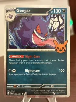 Pokemon Trick or Trade #057/091 Holo Rare,Holo Gengar (Cosmos Holo) - Image 1