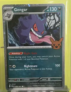 Gengar 057/091 Trick or Trade 2024 Cosmos Holo Pokemon NM - Image 1