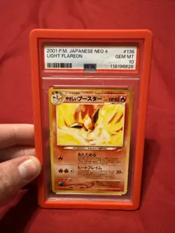 Light Flareon #136 Japanese Neo Destiny 2001 Pokemon PSA 10 🔥 - Image 2
