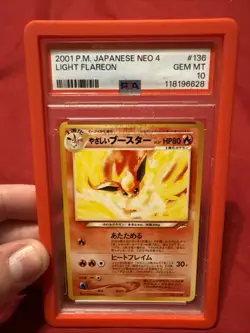 Light Flareon #136 Japanese Neo Destiny 2001 Pokemon PSA 10 🔥 - Image 4