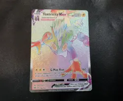 Toxtricity VMAX 196/192 Rainbow Secret Rare Rebel Clash Pokemon Card NM - Image 1