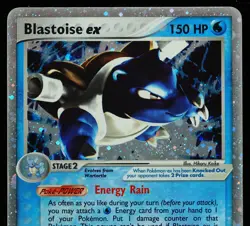 Blastoise ex #104/112 LP/MP Foot Swirl Pokemon Card - Image 4