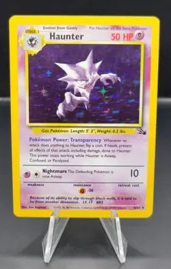 Pokemon TCG Haunter 6/62 Black Star Rare Holo MP - Fossil - Image 1