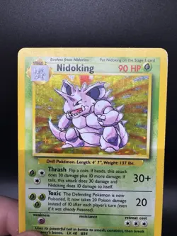Pokemon TCG Nidoking Base Set 11/102 Holo Unlimited Rare Card HP - Image 3