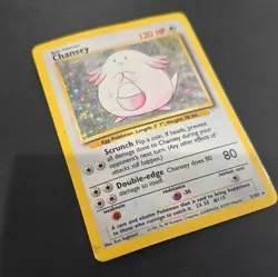 Pokemon Chansey Base Set 3/102 Holo Holo Rare English 1999 120 HP Wizards - Image 2