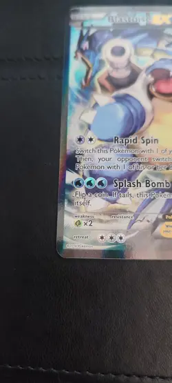 Pokemon Card - Blastoise EX XY122 - Full Art Black Star Promo (NM) - Image 4