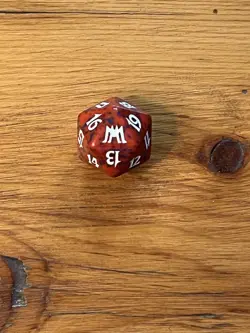 MTG - Magic the Gathering - 2002 Onslaught - Spindown D20 Dice Die - Red - Image 1