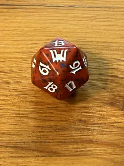 MTG - Magic the Gathering - 2002 Onslaught - Spindown D20 Dice Die - Red - Image 2