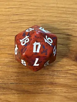 MTG - Magic the Gathering - 2002 Onslaught - Spindown D20 Dice Die - Red - Image 4
