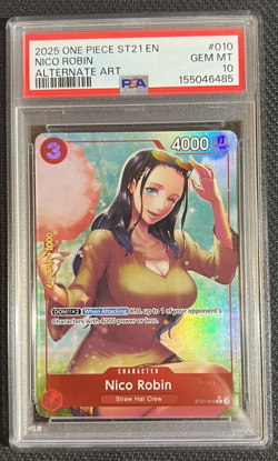 One Piece Nico Robin Alternate Art ST21-010 PSA 10 GEM MINT Bandai - Image 1