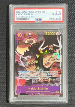 One Piece Two Legends Kaido & Linlin Alternate Art SEC OP08-119 - PSA 10 English - Image 1
