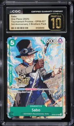 2025 One Piece Tournament Sabo 3RD ANNIVERSARY 3 BROTHERS PACK - CGC 10 Pristine - Image 2