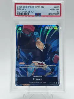 PSA 10 Franky #090 2025 One Piece Op10-Royal Blood Alternate Art - Image 1