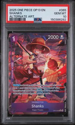 2025 ONE PIECE OP13-CARRYING ON HIS WILL #065 SHANKS ALTERNATE ART - Image 1