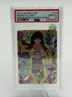 2024 One Piece Monkey D. Luffy #119 Emperors in the New World PSA 10 GEM MINT - Image 1