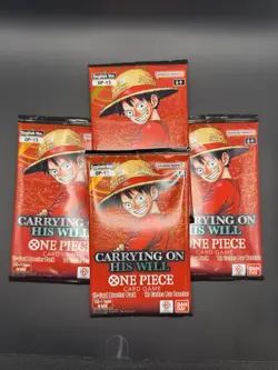 One Piece Carrying On His Will OP-13 - Four 4 Booster Packs Lot English - Image 1