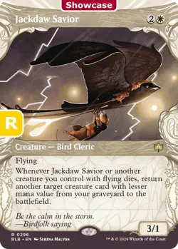 MTG Jackdaw Savior BloomBurrow Rare Creature Bird Cleric NM - Image 1