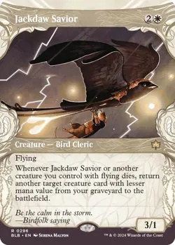 MTG Jackdaw Savior BloomBurrow Rare Creature Bird Cleric NM - Image 2