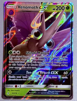 Pokemon TCG Venomoth GX 12/214 Sm-Unbroken Bonds Ultra Rare Holo NM - Image 1