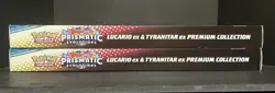 POKEMON PRISMATIC EVOLUTIONS LUCARIO & TYRANITAR PREMIUM COLLECTION LOT OF 2! - Image 4