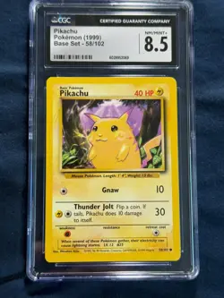 Pokemon Pikachu Base Set Unlimited #58 CGC 8.5 - Image 1