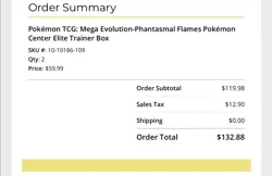 Mega Evolution Phantasmal Flames Pokemon Center ETB Elite Trainer Box PREORDER - Image 2