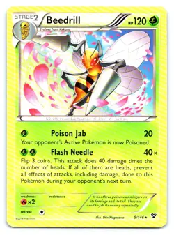 Beedrill Pokemon Rare XY Base Set 5/146 - Image 1