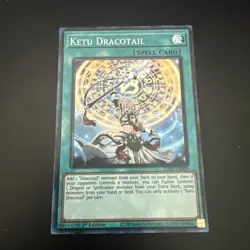 Yugioh Ketu Dracotail JUSH-EN008 Super Rare 1st Ed Near Mint - Image 1