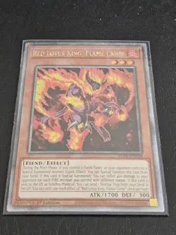 Yugioh Red Lotus King, Flame Crime - BLTR-EN028 - NM/Near Played - Image 1